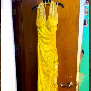 Yellow long dress